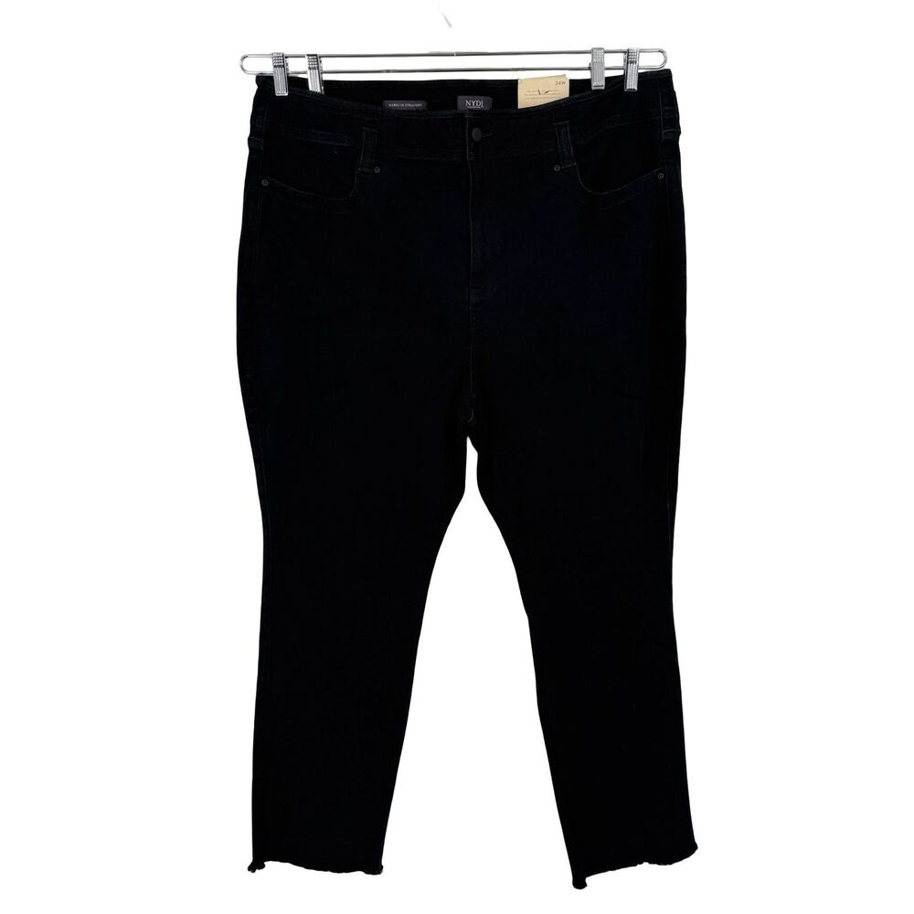 NYDJ Marilyn Straight Leg Jean black size 24W